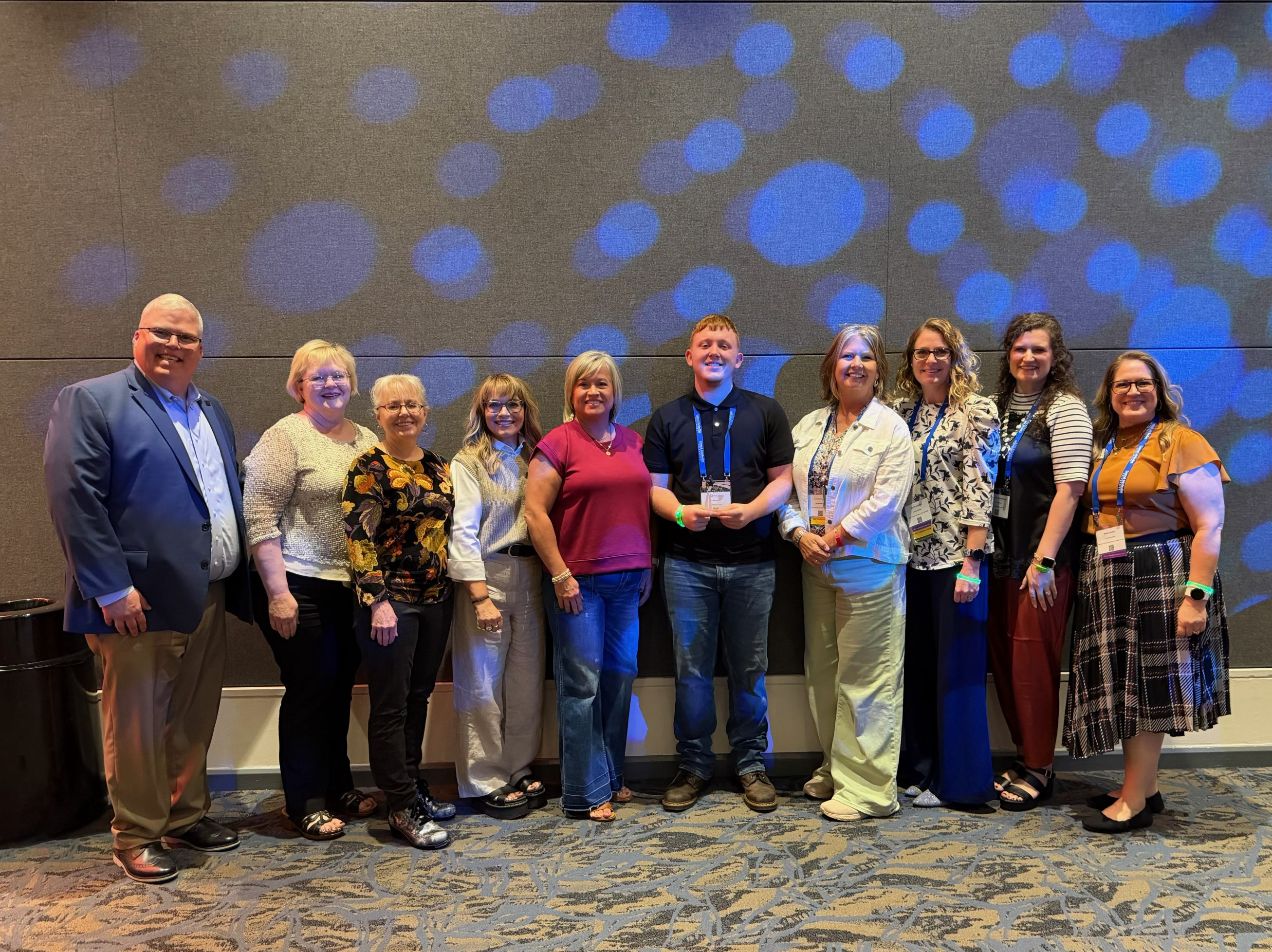 Joe Phillips, UAHT Academic All-Star, with UAHT faculty and staff.